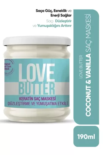 LoveButter Düzleştirme ve Yumuşatma Etkili Keratin Saç Bakım Maskesi 190ML