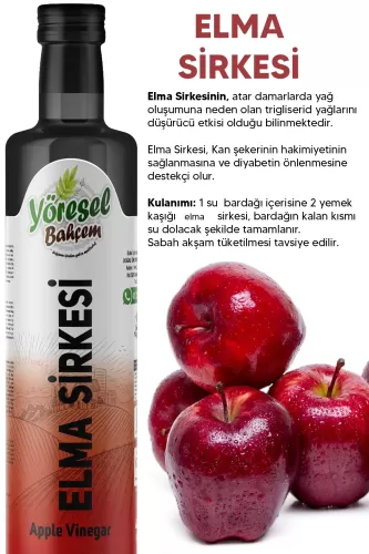 Yöresel Bahçem Elma Sirkesi 500 ml