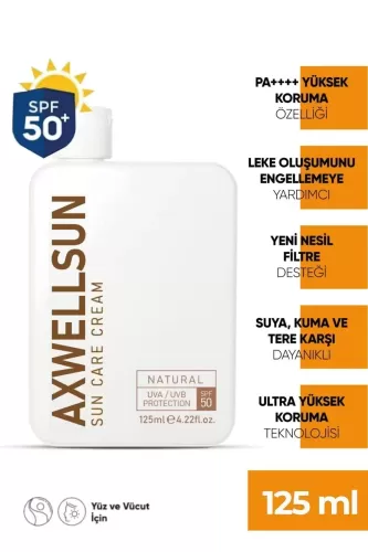 Axwell Sun Care Cream - Güneş Koruyucu Krem SPF50+ 125 ml