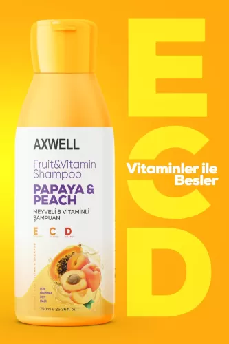 Axwell Papaya Özlü Fruit&Vitamin Şampuan 750ml