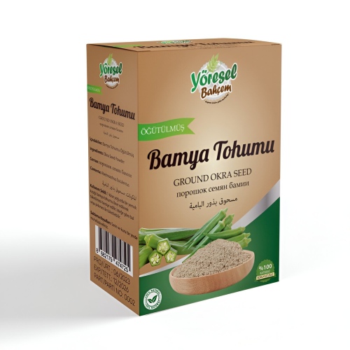 Yöresel Bahçem Bamya Tohumu Öğütülmüş 150 gr