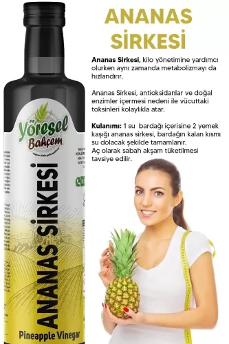 Yöresel Bahçem Ananas Sirkesi 500 ml