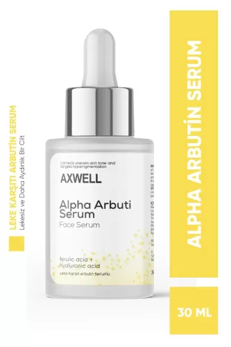 AXWELL Leke Karşıtı & Cilt Tonu Eşitleyen Alpha Arbutin & Ferulic Acid & Hyaluronic Acid Aydınlatıcı