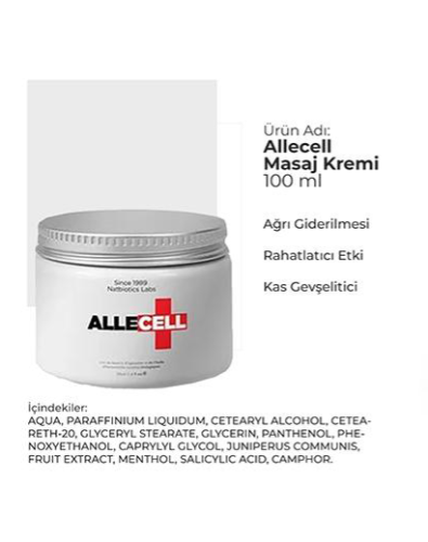 Allecell Masaj Kremi 100 ml